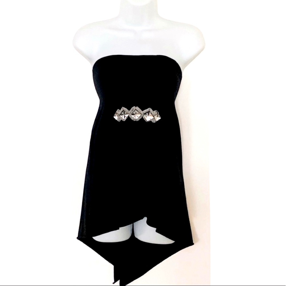 Lotta Stensson Jeweled Asymmetrical Strapless Top